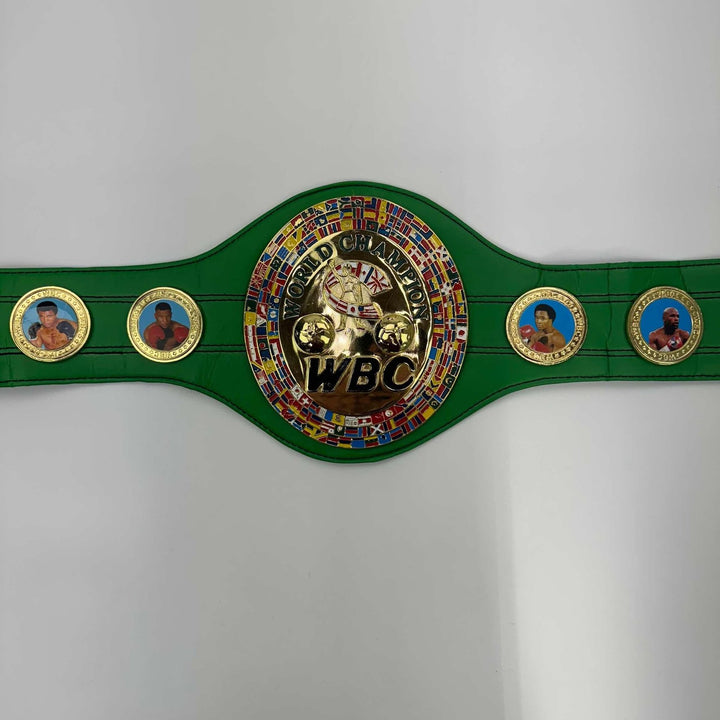Autographed/Signed Oscar De La Hoya WBC Green Championship Belt BAS COA