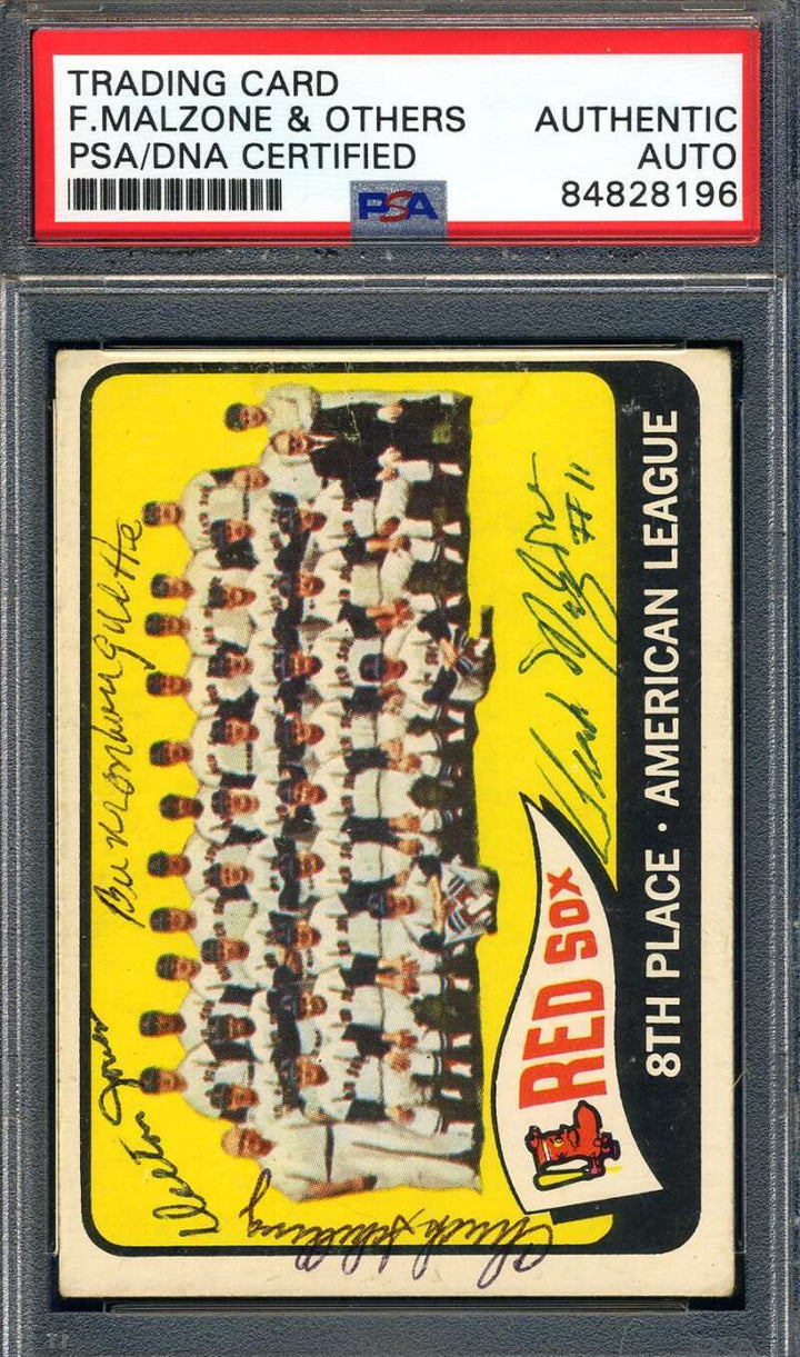 Malzone Monbouquette Others PSA DNA Signed 1965 Topps Team Autograph