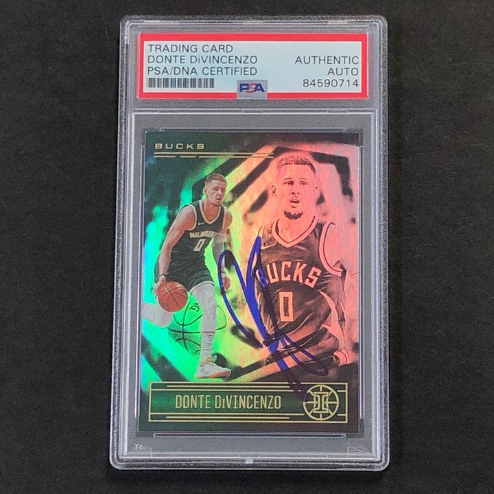 2020-21 Panini Illusions #87 DONTE DIVINCENZO Signed Card AUTO PSA/DNA Slabbed B