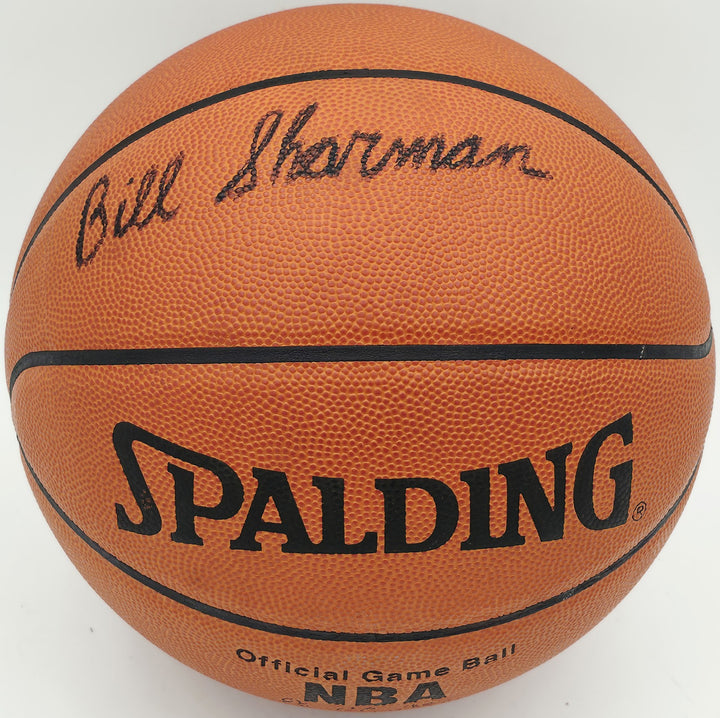 Bill Sharman Auto Spalding NBA Leather Game Basketball Celtics Beckett #BS30432