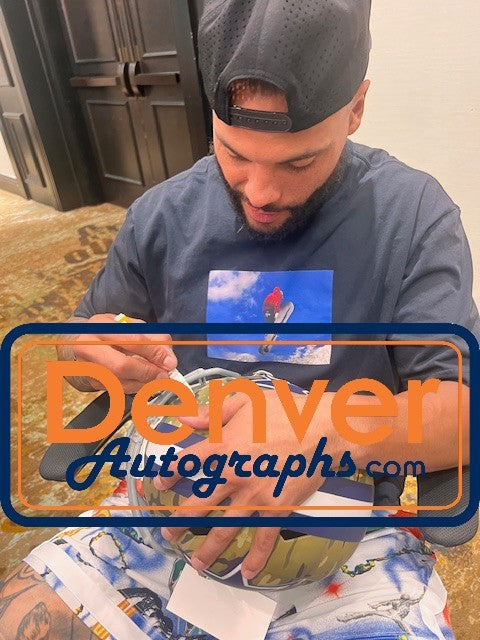 Dak Prescott Autographed/Signed Dallas Cowboys F/S Camo Helmet Beckett 56327