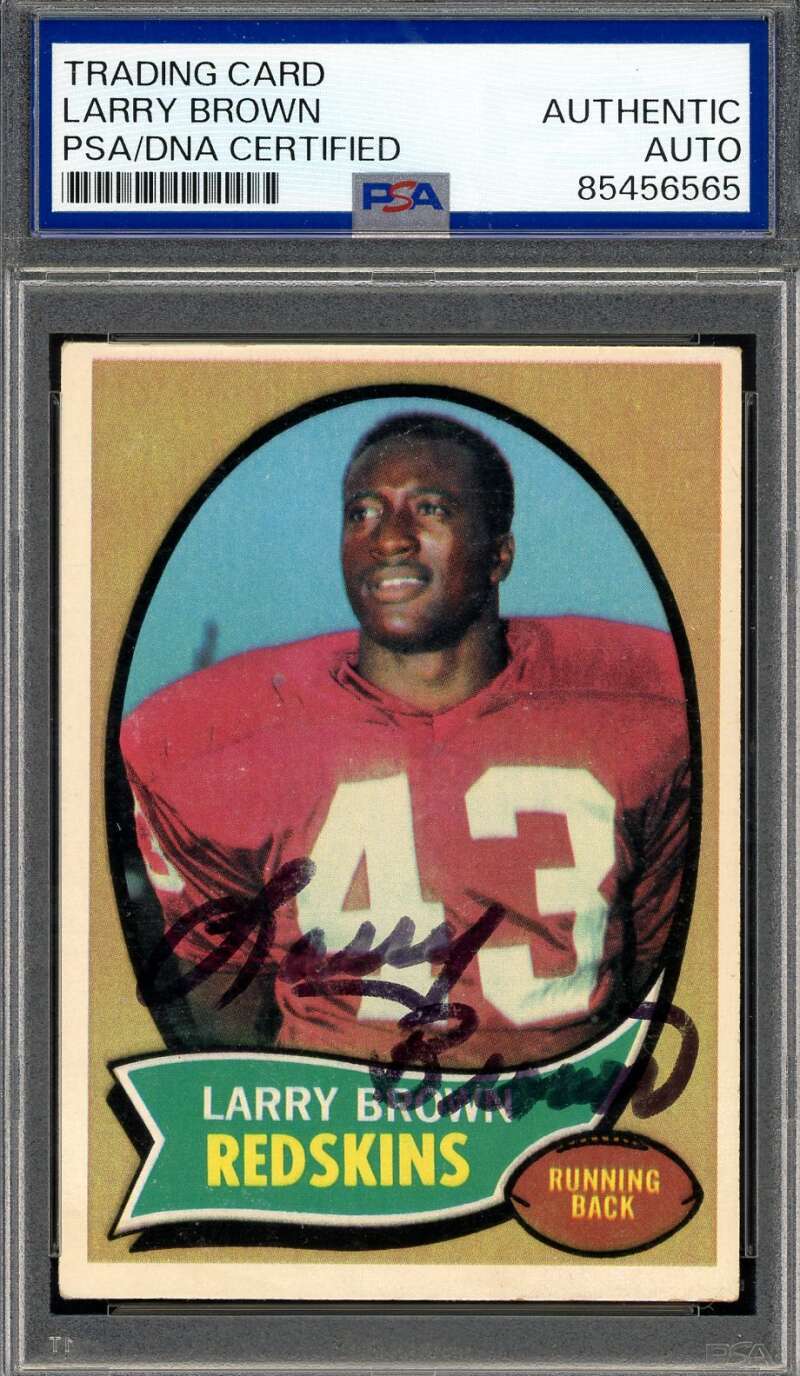 Larry Brown PSA DNA Vintage Signed 1970 Topps Rookie Autograph