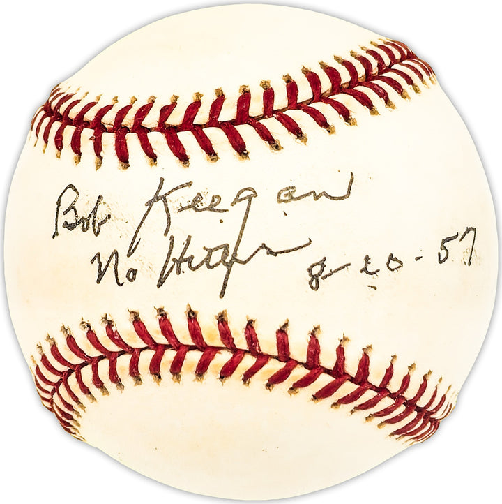 Bob Keegan Signed AL Baseball White Sox "No Hitter 8-20-57" Beckett #BM25759