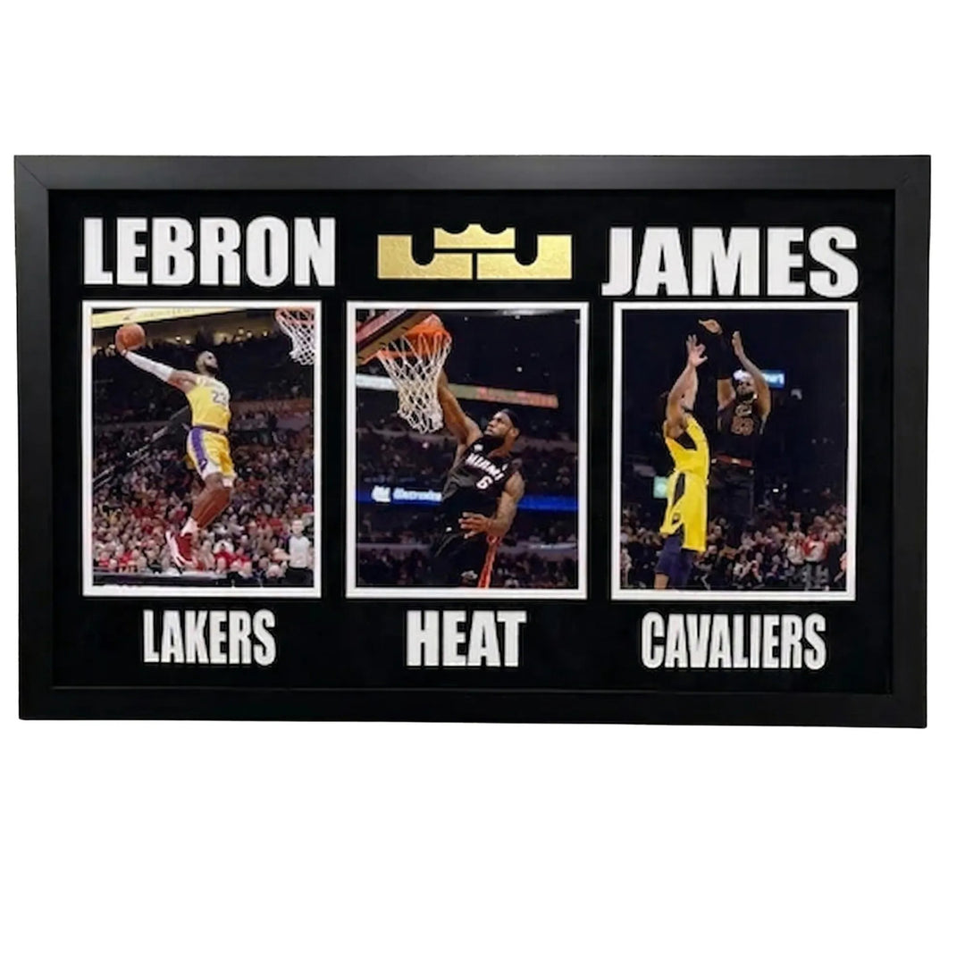 LeBron James Signed Custom Framed "20x32" Display Basketball Frame