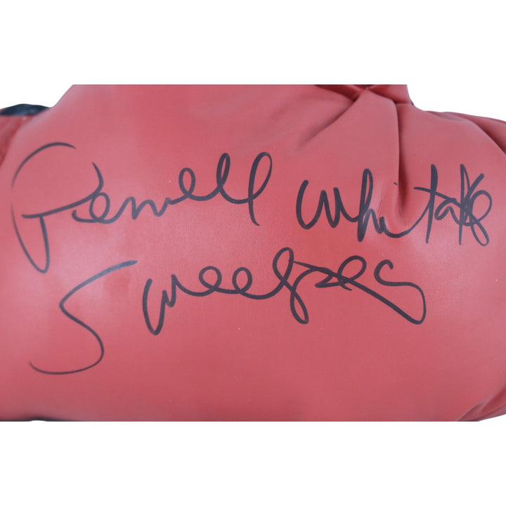Pernell Sweat Pea Whitaker Autographed Red Everlast Right Boxing Glove JSA 53561