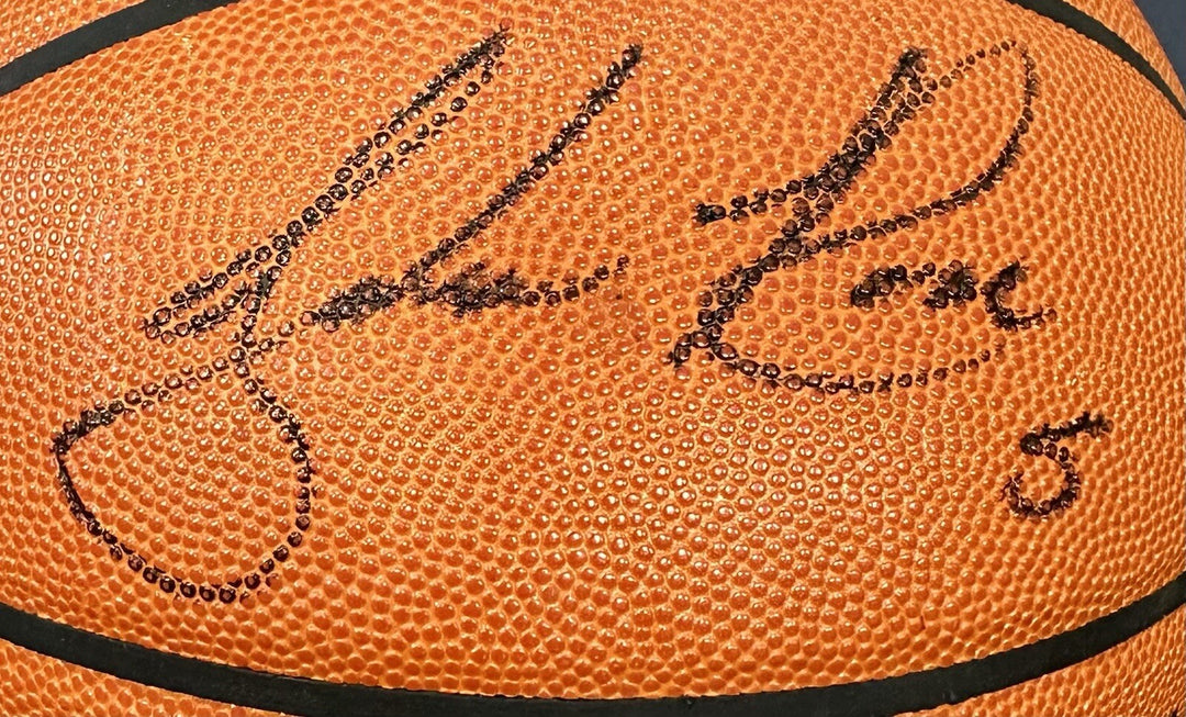 Jalen Rose Signed NBA Spalding Game Leather Basketball Auto Fab 5 Michigan COA