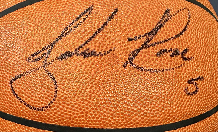 Jalen Rose Signed NBA Spalding Game Leather Basketball Auto Fab 5 Michigan COA