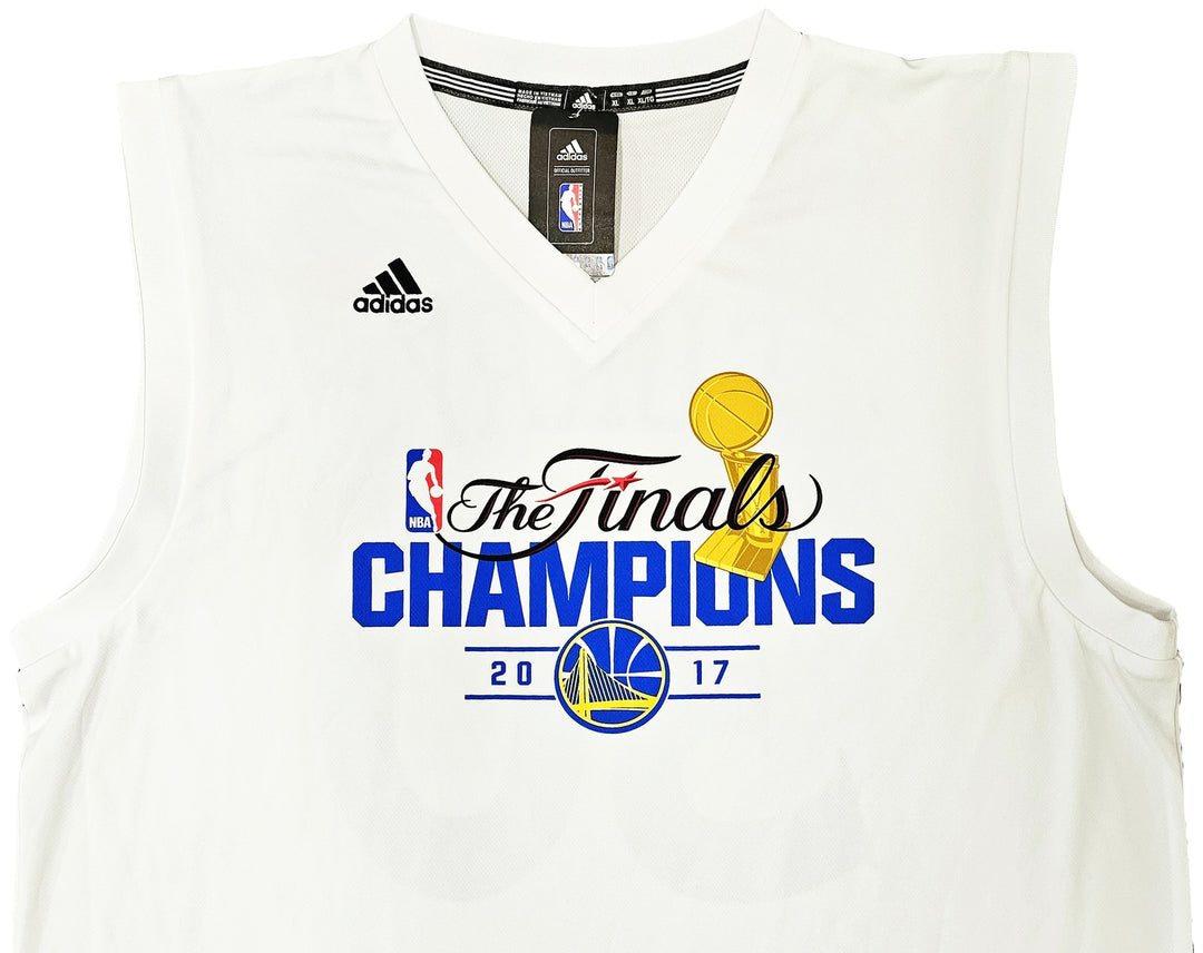 Warriors Stephen Curry Auto White Adidas 2017 NBA Finals Champ Jersey XL Beckett