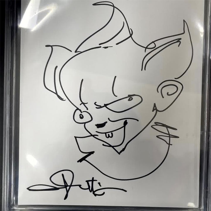 Andy Muschietti signed Pennywise IT 8.5x11 sketch ~ Beckett BAS Auto Grade 10
