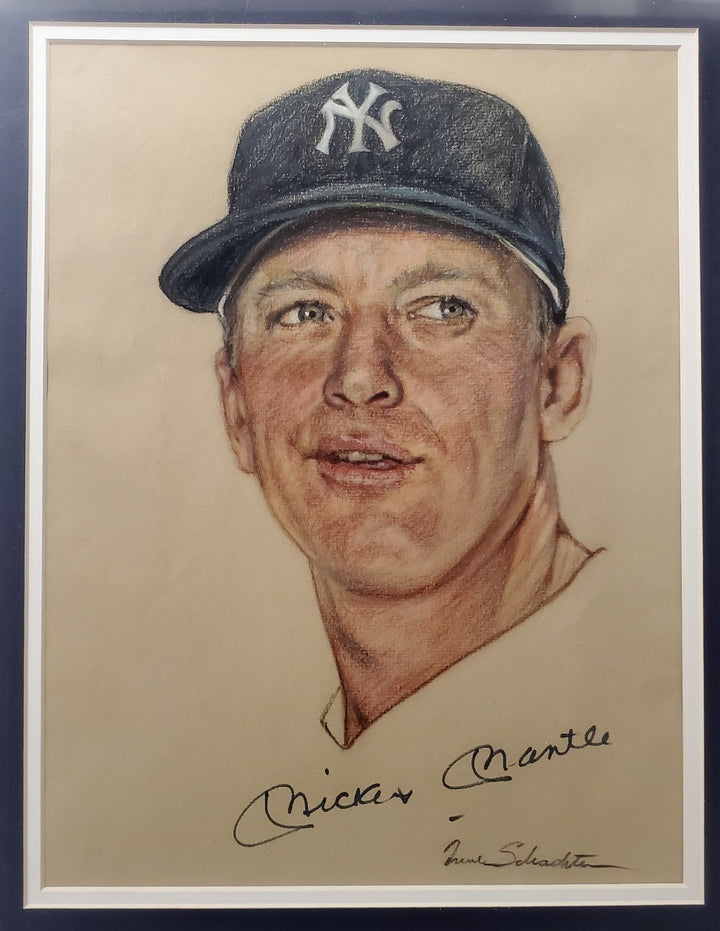 Mickey Mantle Signed Framed 11x14 Photo New York Yankees Beckett #AA00293