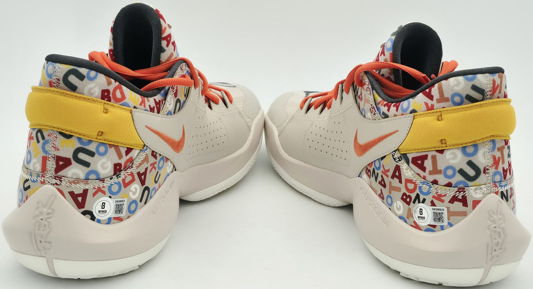 Giannis Signed PE Promo Nike Zoom Freak 5 Shoes Size 16 BAS Witness