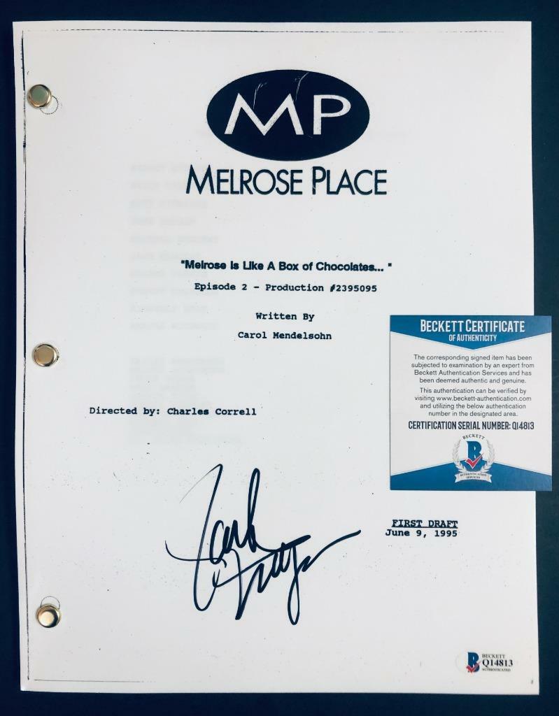 Jack Wagner "Dr. Peter Burns" signed Melrose Place TV Script BAS COA Beckett