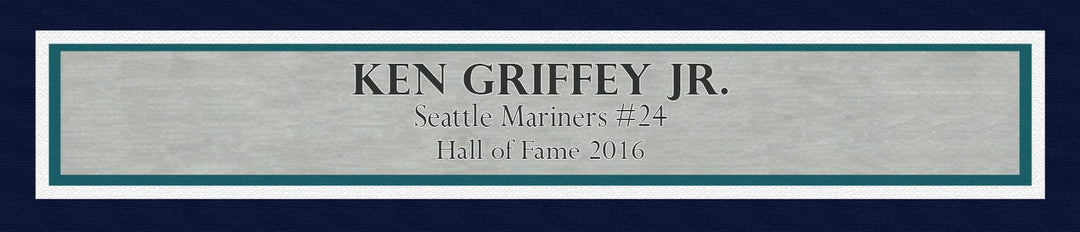 Ken Griffey Jr. Signed Framed 16x20 Photo Seattle Mariners Swing Beckett