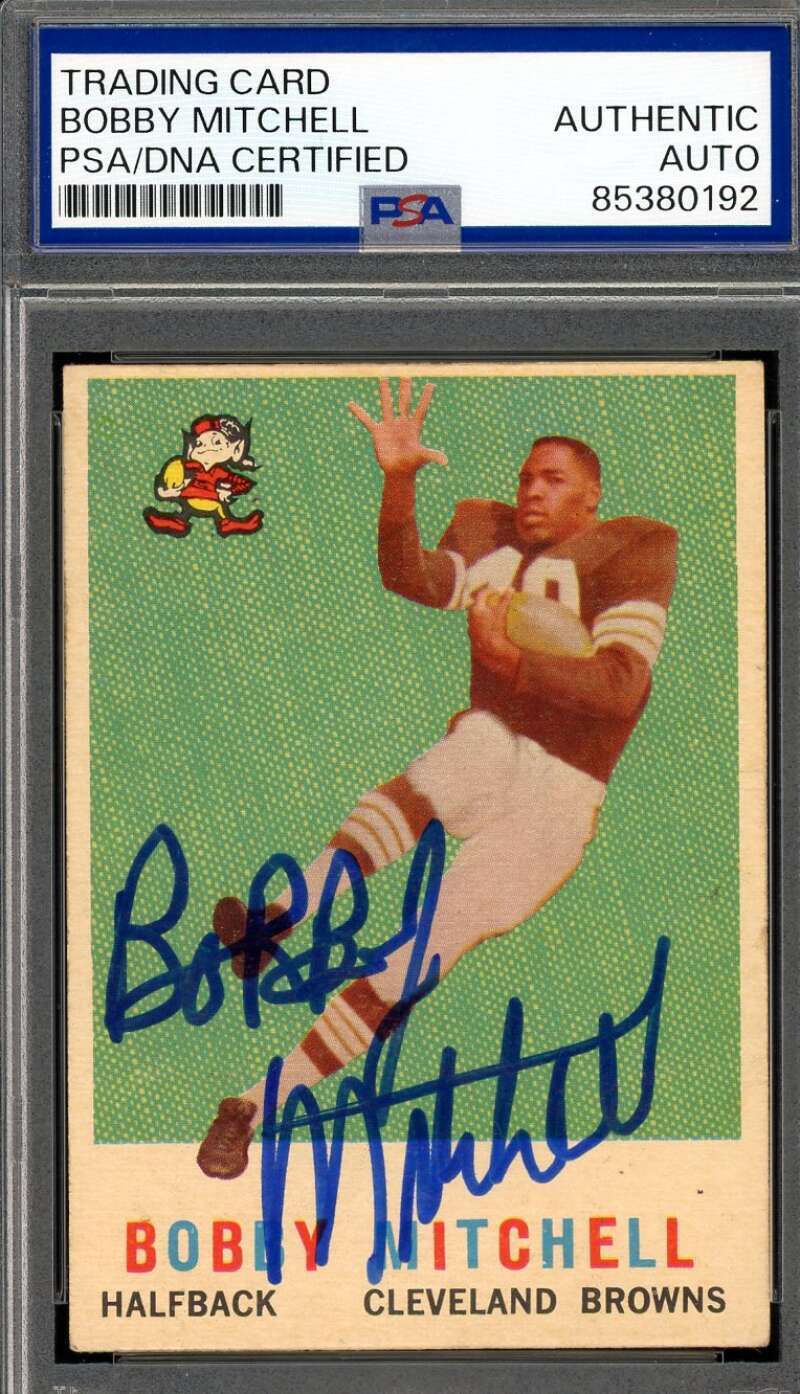 Bobby Mitchell PSA DNA Signed 1959 Topps Rookie Autograph