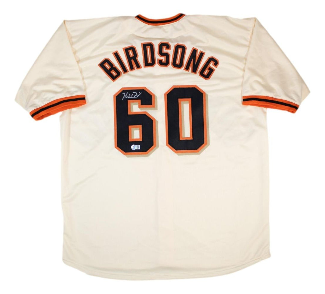 Hayden Birdsong San Francisco Signed Cream Baseball Jersey BAS