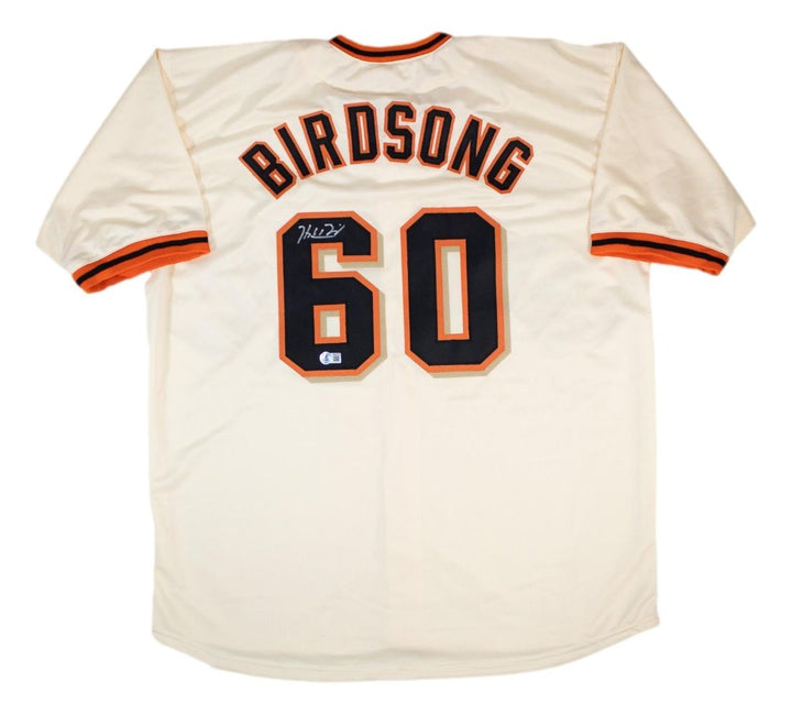 Hayden Birdsong San Francisco Signed Cream Baseball Jersey BAS