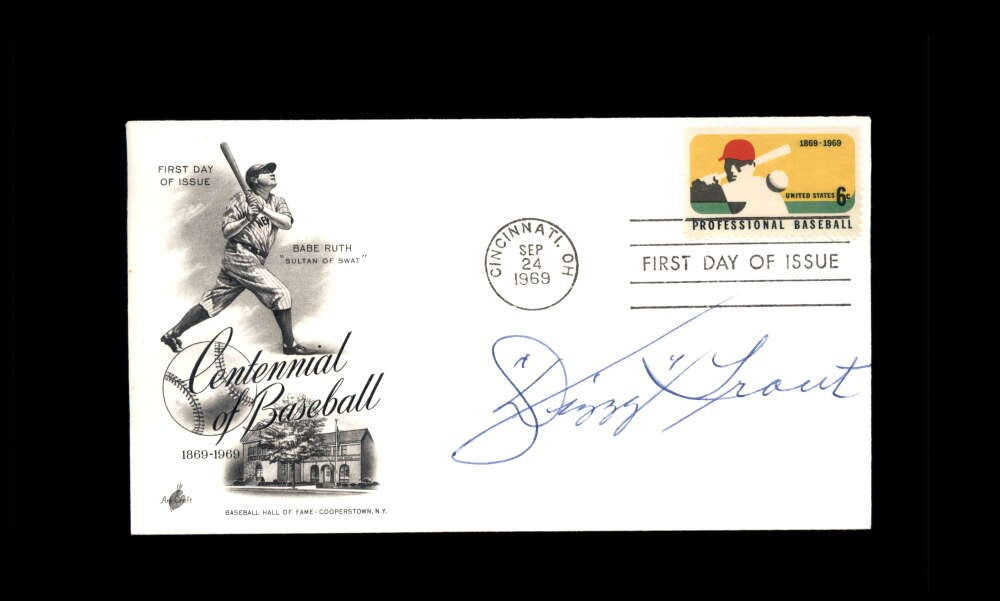 Dizzy Trout PSA DNA Signed 1969 First Day Cover Cache FDC Autograph