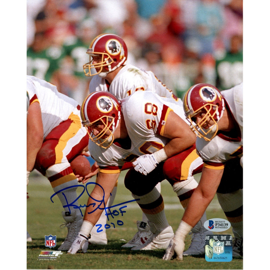 Russ Grimm Autographed Washington Redskins 8x10 Photo Beckett 53536