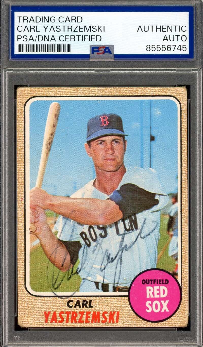 Carl Yastrzemski PSA DNA Vintage Signed 1968 Topps Autographed