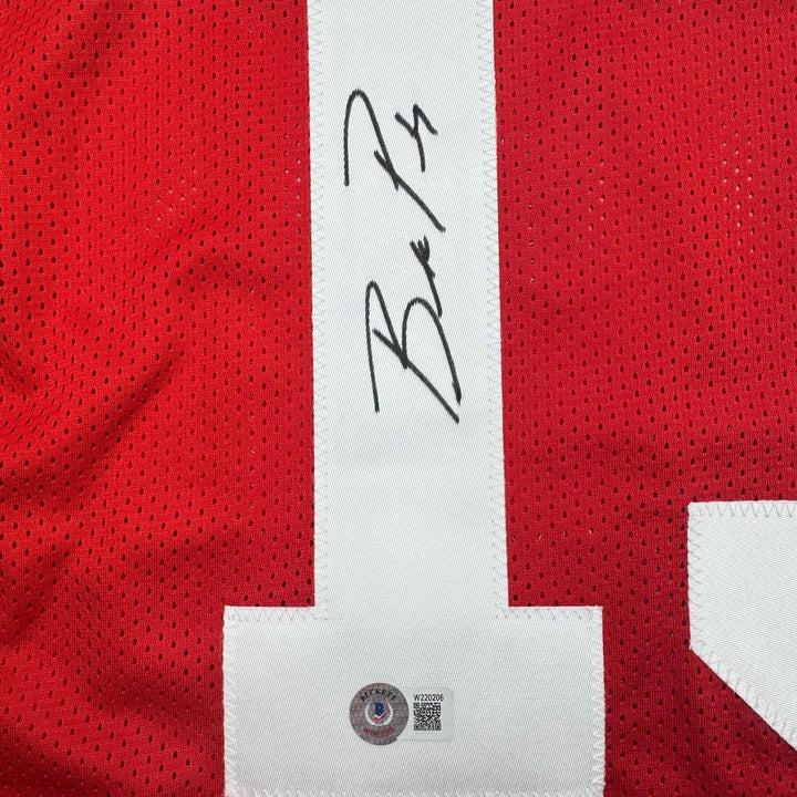 Autographed/Signed Brock Purdy San Francisco Red Jersey Beckett BAS COA