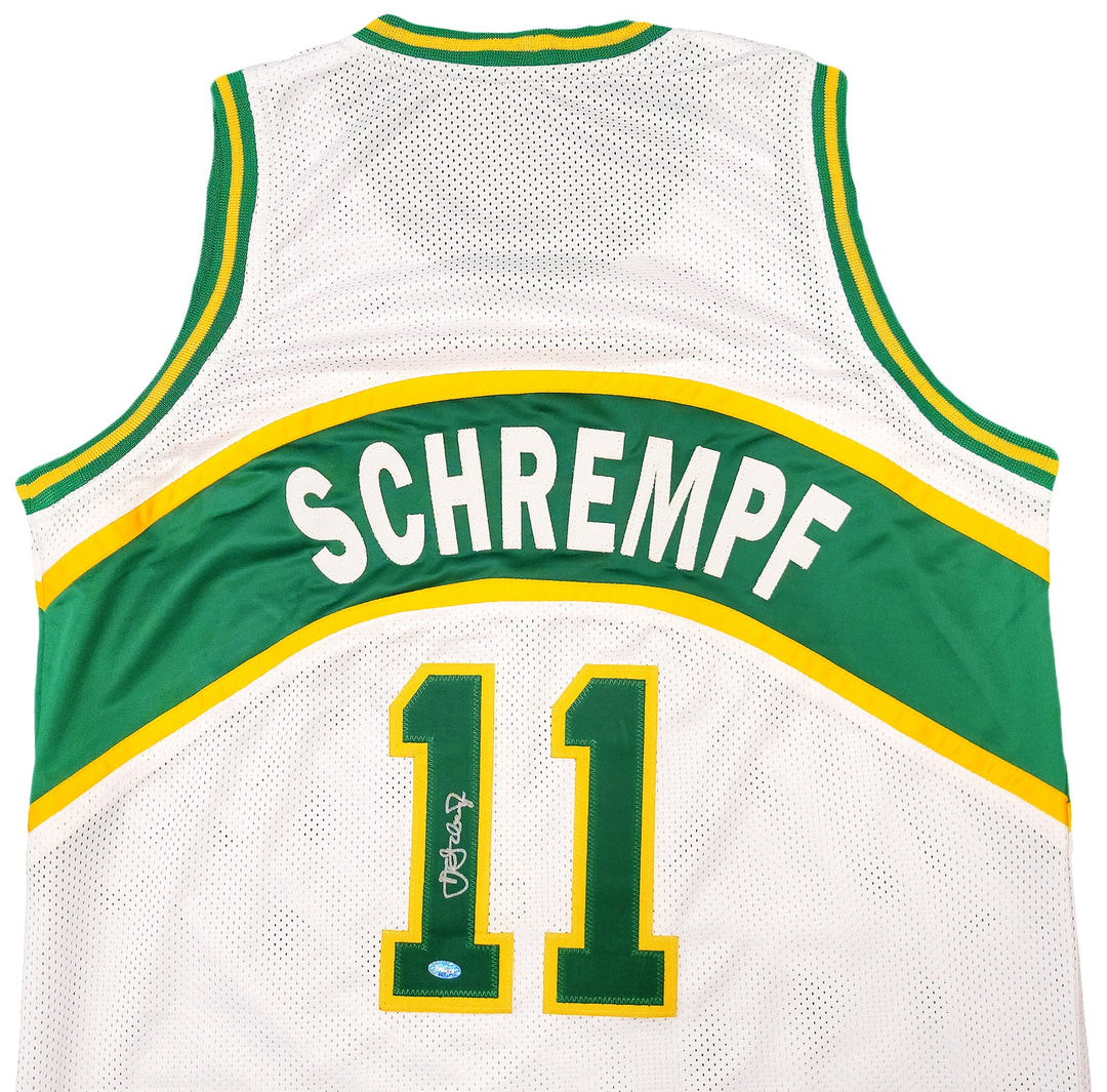Seattle Supersonics Detlef Schrempf Autographed Signed White Jersey MCS Holo