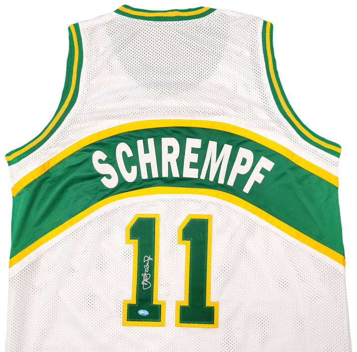 Seattle Supersonics Detlef Schrempf Autographed Signed White Jersey MCS Holo