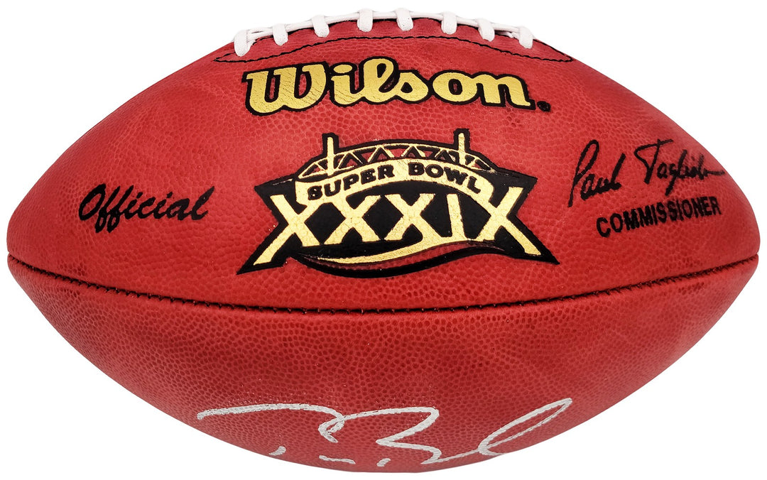 Tom Brady Auto Official NFL Leather SB XXXIX Logo Football Patriots Fanatics