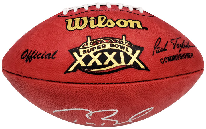 Tom Brady Auto Official NFL Leather SB XXXIX Logo Football Patriots Fanatics