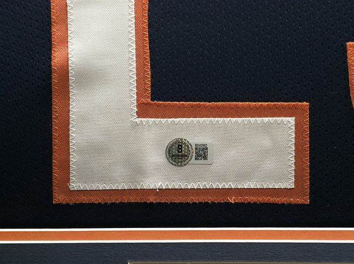 Devin Hester Signed Chicago Bears Framed Blue Jersey Beckett BAS QR