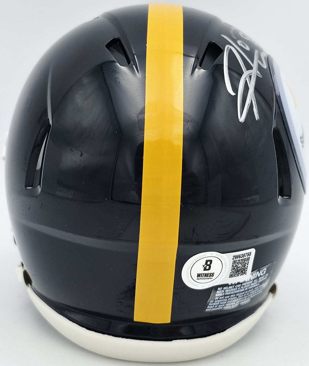 Hines Ward Auto Signed Pittsburgh Steelers Black Speed Mini Helmet Beckett Wit