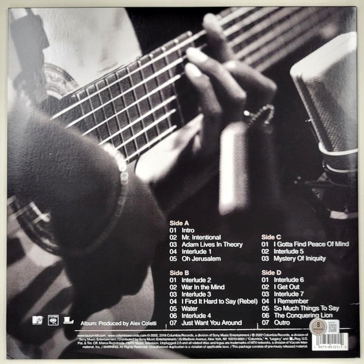 Lauryn Hill signed MTV Unplugged 2.0 Vinyl Album Cover autograph ~ Beckett BAS