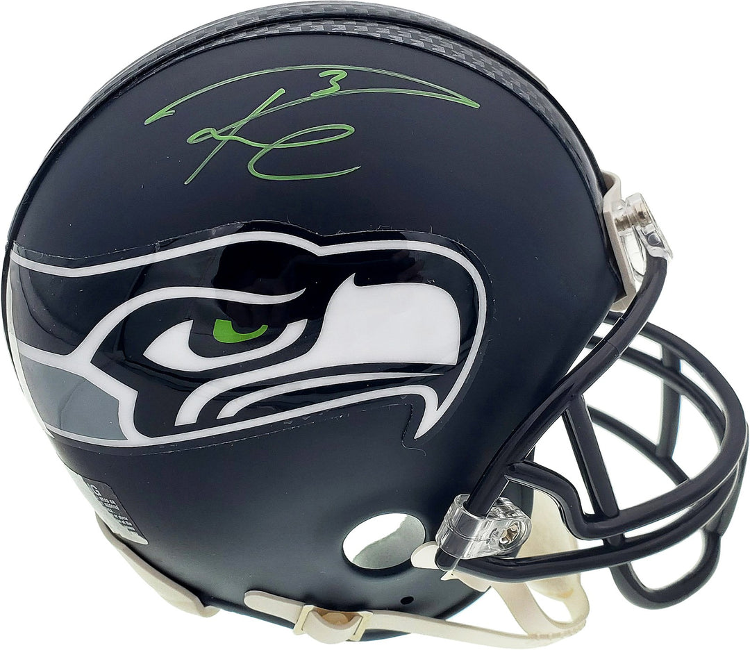Russell Wilson Autographed Signed Seattle Seahawks Mini Helmet In Green RW Holo