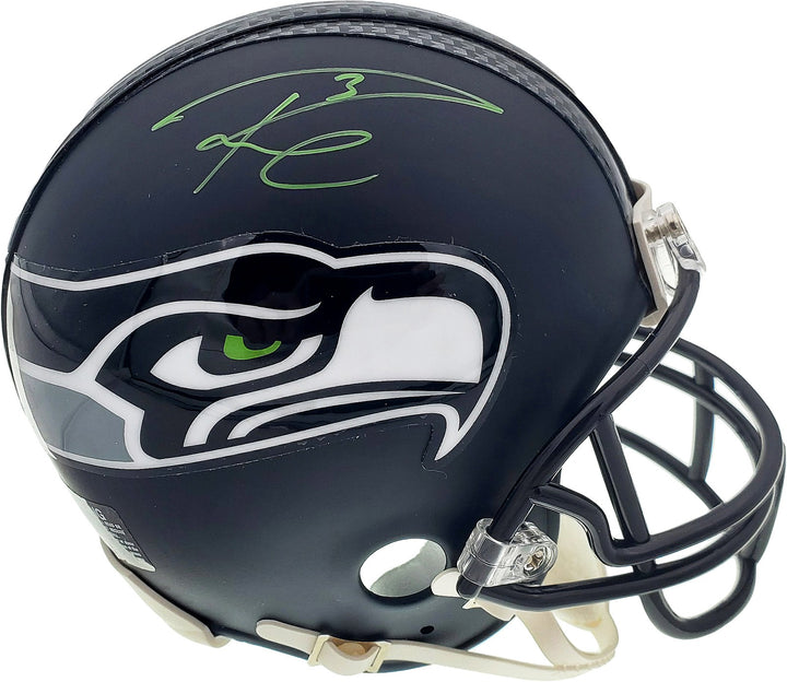 Russell Wilson Autographed Signed Seattle Seahawks Mini Helmet In Green RW Holo