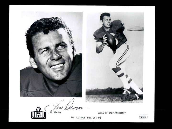 Len Dawson JSA Coa Autographed 8x10 Signed Photo 1987 HOF