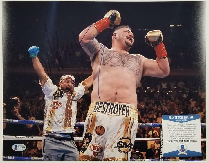 Andy Ruiz Jr autograph signed 11x14 Photo vs Anthony Joshua #36~ Beckett BAS COA