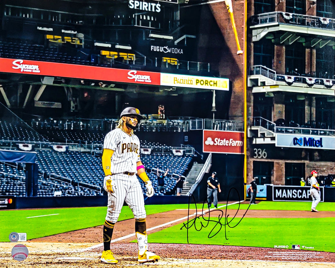 Fernando Tatis Jr. Signed 16x20 Photo San Diego Padres Bat Flip Beckett