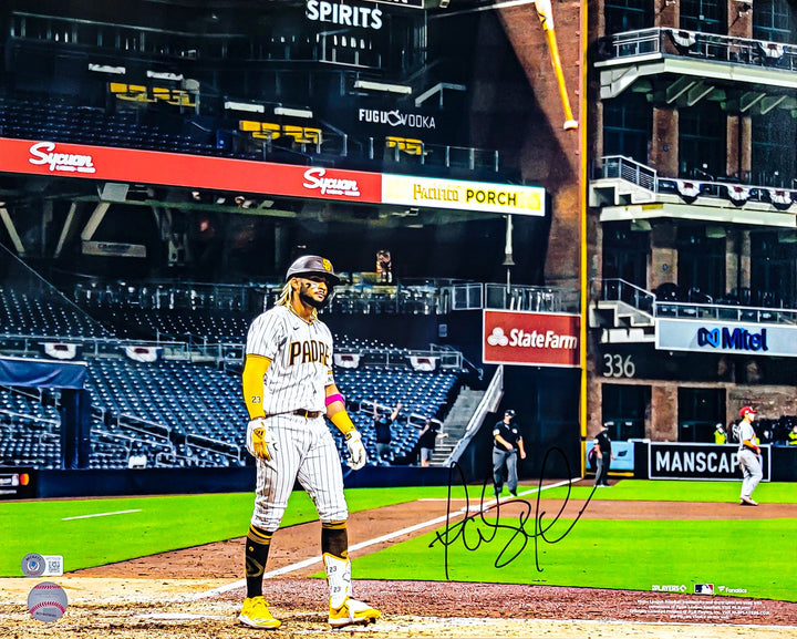 Fernando Tatis Jr. Signed 16x20 Photo San Diego Padres Bat Flip Beckett