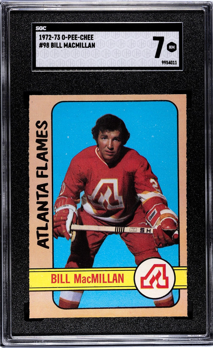 Bill MacMillan 1972-73 O-Pee-Chee NHL RC #98- SGC Graded 7 NM (Atlanta Flames)