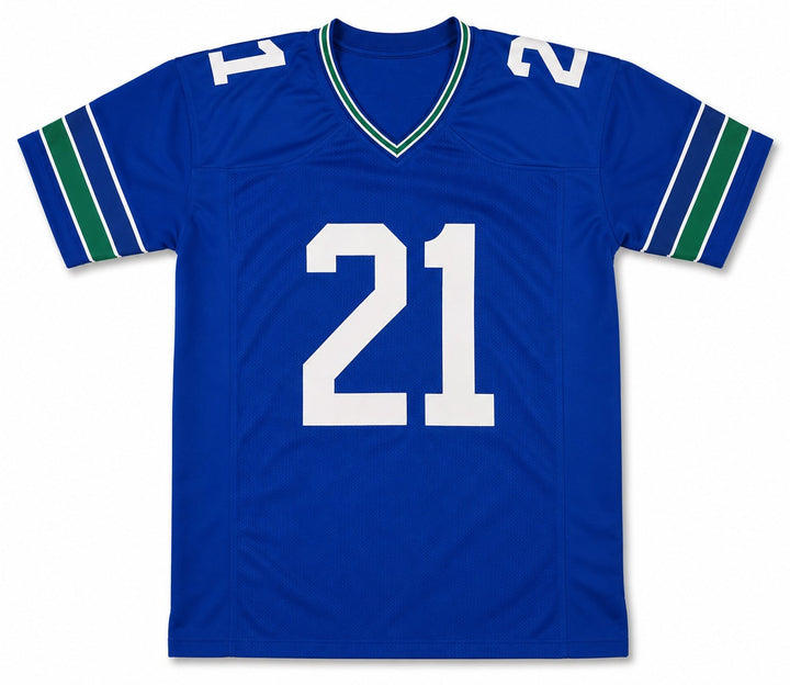 Seattle Seahawks Devon Witherspoon Signed Blue Throwback Jersey MCS Holo