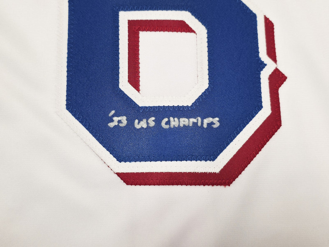 Texas Rangers Josh Jung Signed White Jersey "23 WS Champs" Beckett Witness