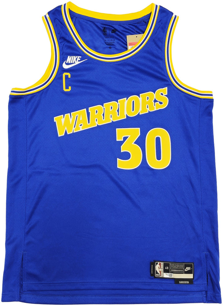 Warriors Stephen Curry Auto Blue Nike Swingman Classic Edt Jersey Sz 48 Beckett