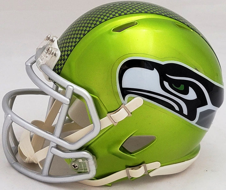 Jim Zorn Signed Seattle Seahawks Flash Green Speed Mini Helmet MCS Holo
