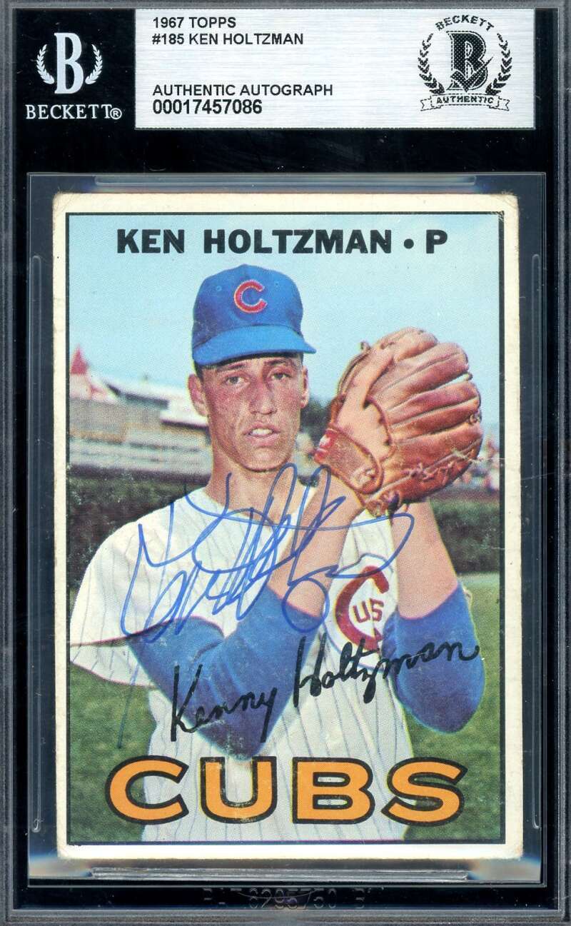 Ken Holtzman Beckett BAS Signed 1967 Topps Rookie Autograph