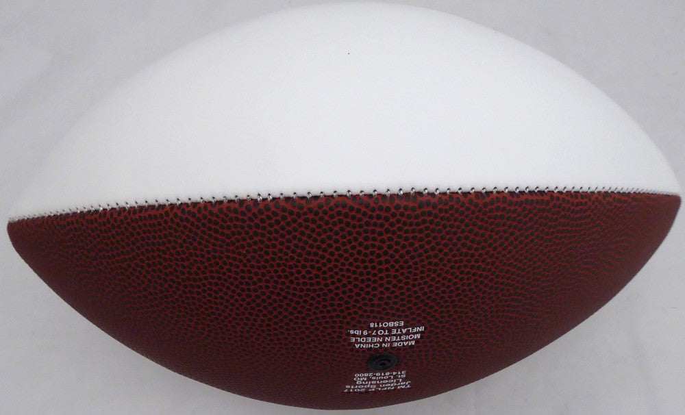 Frank Clark Signed White Seattle Seahawks Logo Football MCS Holo