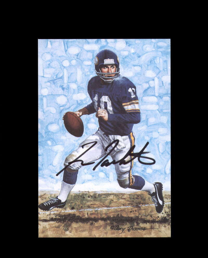Fran Tarkenton JSA Coa Signed Goal Line Art Card GLAC Autograph