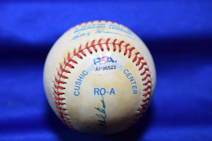 Ed Lopat Vic Raschi Allie Reynolds PSA DNA American League OAL Signed Baseball