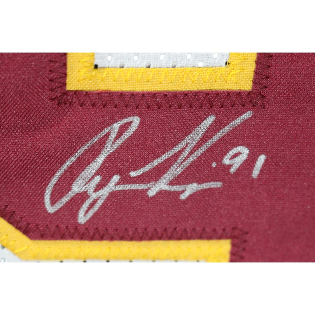 Ryan Kerrigan Autographed/Signed Pro Style White XL Jersey Beckett Witness 49005