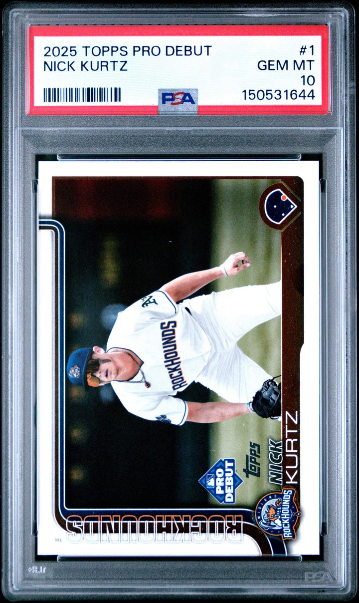 Graded 2025 Topps Pro Debut Nick Kurtz #PD1 Rookie RC Card PSA 10 Gem Mint