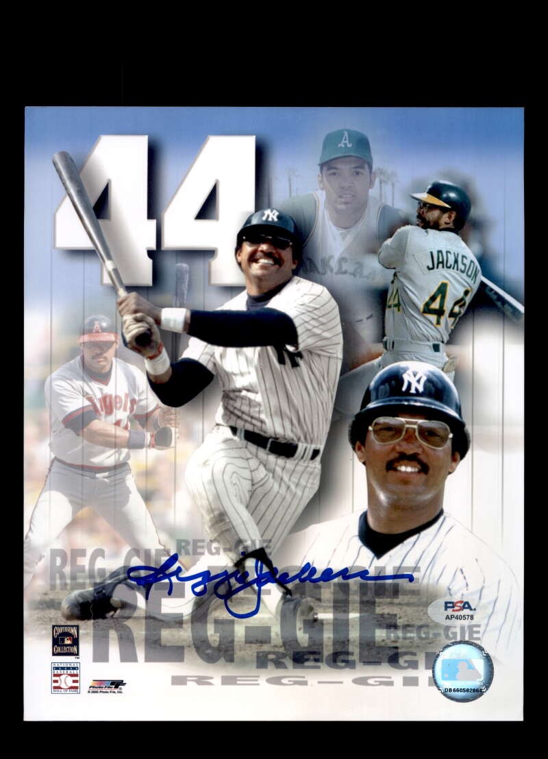 Reggie Jackson PSA DNA Autograph 8x10 Photo Signed Yankees