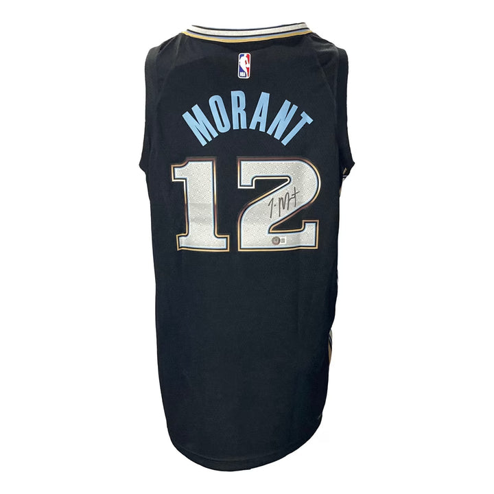 Ja Morant Signed Memphis Grizzlies Black Nike Swingman Jersey BAS